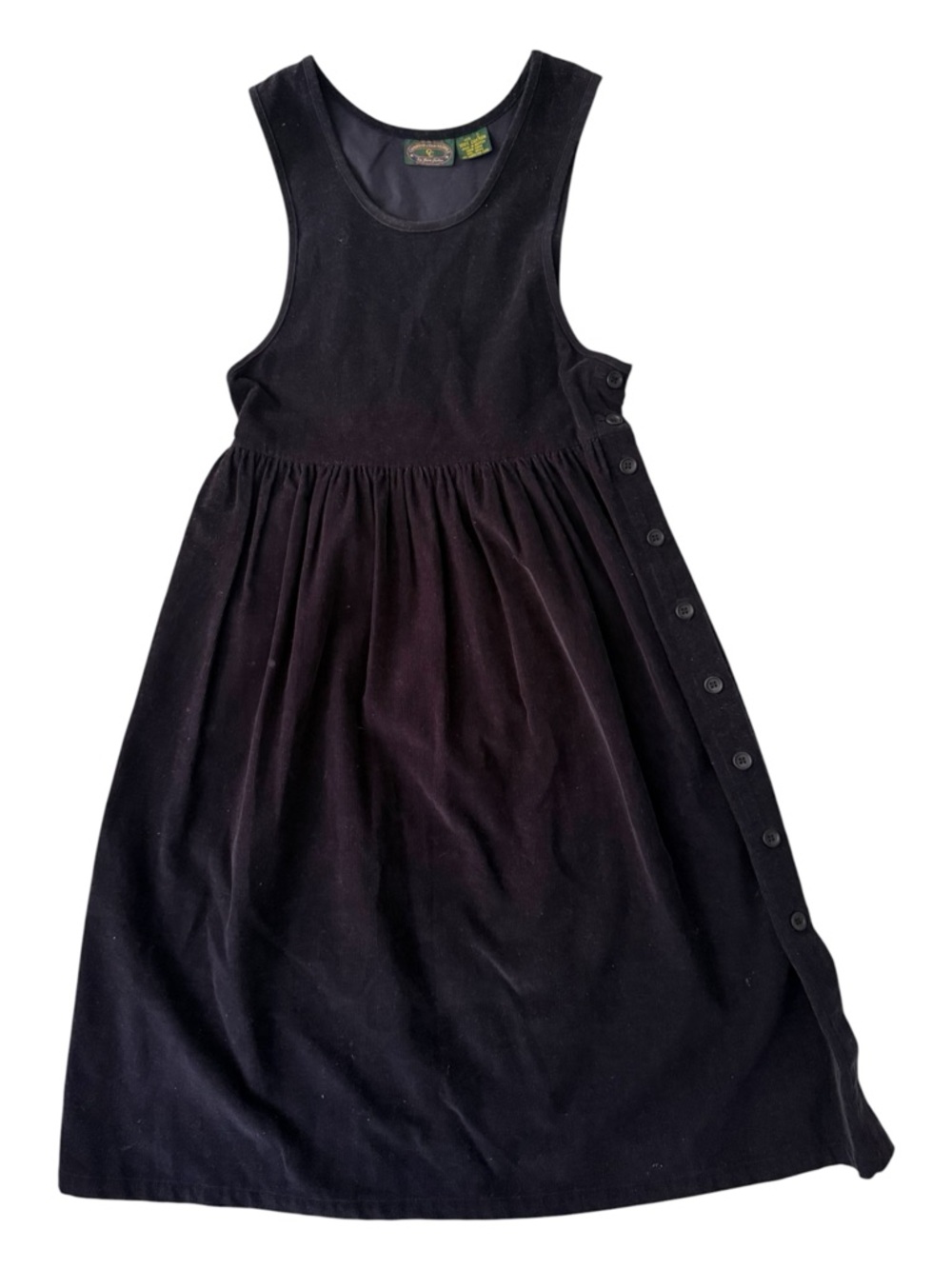 Vintage Charter Club Corduroy Jumper Dress Navy Pinafore 90s Womens 2P